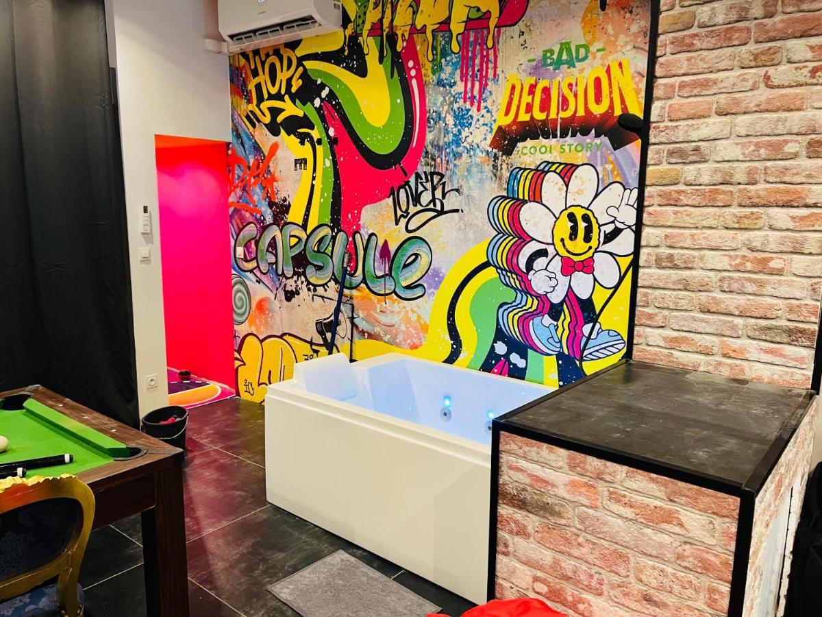 Capsule Street Art - Sauna- Jacuzzi - Playstation 5 - Billard - Netflix - Home Cinema - Terrasse Дуе Екстериор снимка
