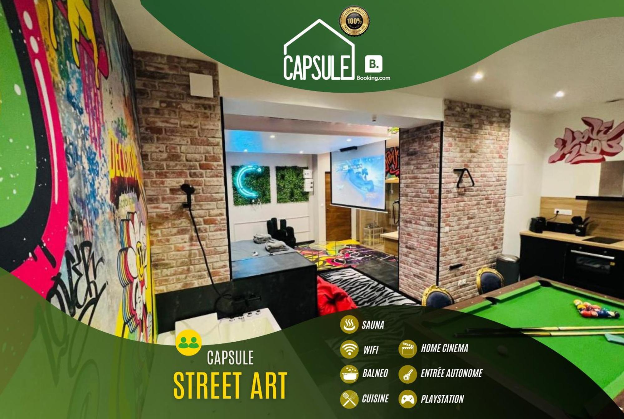 Capsule Street Art - Sauna- Jacuzzi - Playstation 5 - Billard - Netflix - Home Cinema - Terrasse Дуе Екстериор снимка